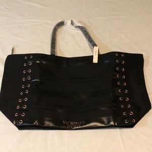 NWT Victoria Secret Black Tote Bag.